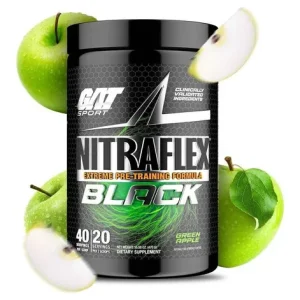 Gat Nitraflex Black 40 Servicios 460 G Manzana Verde Sabor Green apple