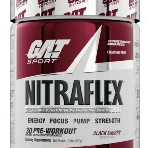 GAT Sport Nitraflex Pre-Workout Aminoácidos Sabor Black Cherry 297g